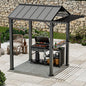 FONA 6x8 Modern Shade Grill Gazebo with Galvanized Steel Roof,Waterproof,Rust-Resistant,4-Season Use