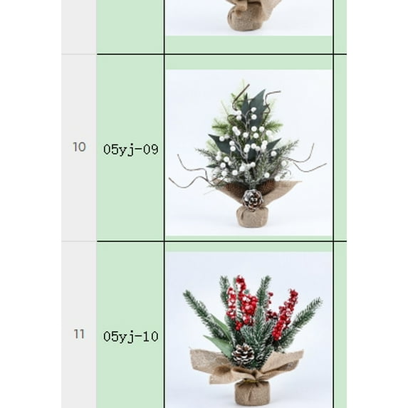 Flocked Mini Christmas Tree with Pinecones & Berries - Snow Dusted Holiday Decor for Tabletop