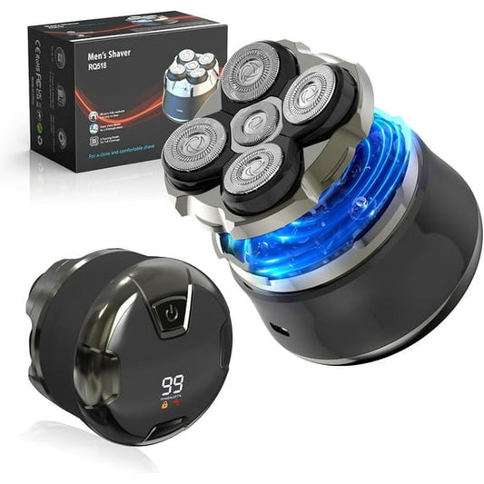 Head Shavers for Bald Men, 5D Magnetic Bald Head shavers Waterproof Mens Head Shaver for Wet/Dry Use, LED Display Electric Razor Type-C Charging, 360°Close Shave for Men (5D)