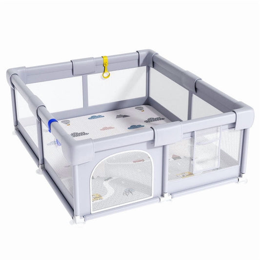 HioHa Large Baby Playpen 7 Gray