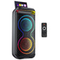 JAUYXIAN Large Party Speaker, Bluetooth Speaker With LED Light, Two 6.5'' Subwoofer Loud Speaker, T20