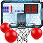KOPPOP Basketball Hoop Indoor, Basketball Mini Hoop Pro Basketball Hoop OverThe Door with Cool LED Lights