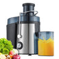Kailwokk Juicer Machine, 400W Centrifugal Juice Extractor with Wide Mouth 3” Feed Chute for Fruit Vegetable with 3-Speed Setting, Easy to Clean, Black