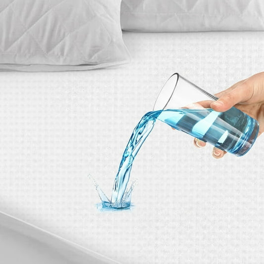 Waterproof Queen Mattress Protector, 3D Air Fabric Bamboo Cooling Mattress Pad Cover, Smooth Soft Noiseless Washable