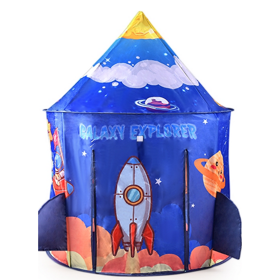 KOPPOP Play Tent,Pop up Play Tent Kids,Indoor Outdoor Spaceship Playhouse Tent Set,Birthday Toy for Boys Girls Toddler Baby.