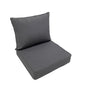 LCGOD Outdoor Chair Cushions Waterproof & Fade-Resistant, Deep Seat Cushion Set, 22x22 inch, Gray