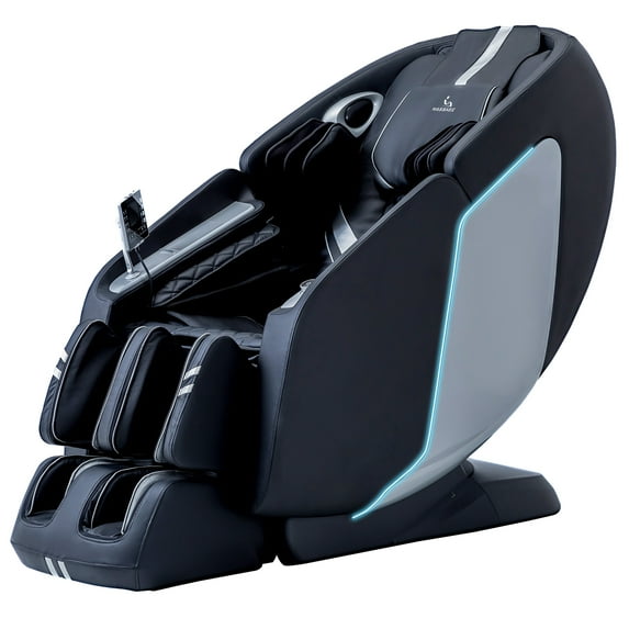 MassaMAX 2025 4D Massage Chair, Zero Gravity Full Body Yoga Stretch Massage, with Calf & Lower Back Heating,Bluetooth, Black