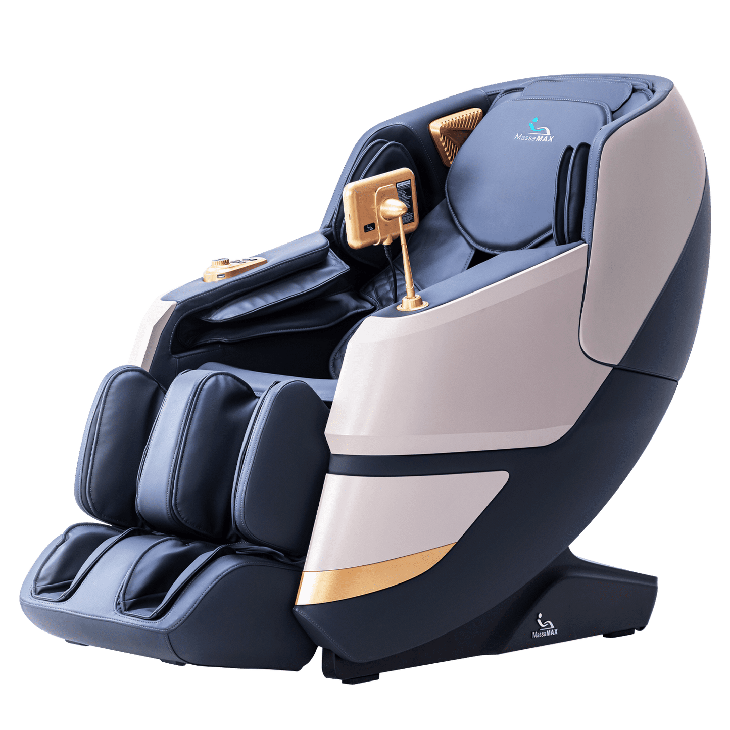 MassaMAX 4D Massage Chair, Electric Extendable Footrest, Zero Gravity, With Touch Screen, Quick Access Buttons