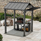 Modern Shade Grill Gazebo 6'x8' with Galvanized Steel Roof and Extended Eave,Outdoor Gazebo with UV Blocking&Waterproof Design,Rust-Resistant,4-Season Use