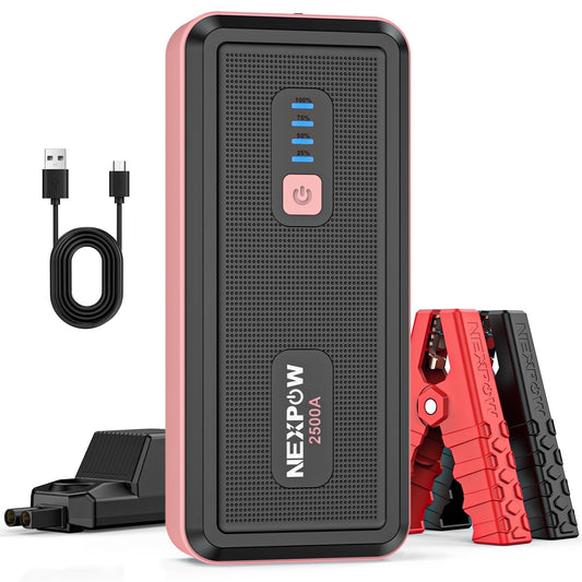 NEXPOW 2500A Car Battery Jump Starter, 12V Jump Starter Battery Pack (up to 8.0L Gasoline and 6.0L Diesel Engine), Battery Booster Pack with 3 Modes Flashlight and Jumper Cable