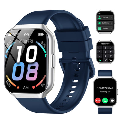 New Smart Watch Fits for Android and iPhone, 1.85 inch Fitness Tracker, Men Women's Smartwatch with Answer/Make Calls/112+ Sports Modes/Message Reminder, IP68 Waterproof, for Gift Blue