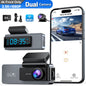 ODREY Dash Cam Front and Rear, 2.5K+1080P WDR Dash Camera for Cars, 4K Single Front Built-in WiFi Car Camera with G-Sensor, Super Night Vision, 64GB Card, Loop Recording, Parking Mode