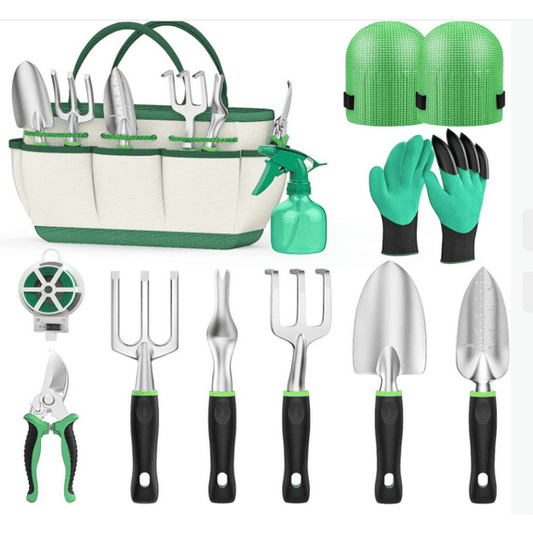 ORFELD 11 PCS Durable&Ergonomic Garden Tools Set ,Heavy Duty Gardening Tools Gardening Gifts for Women, Men