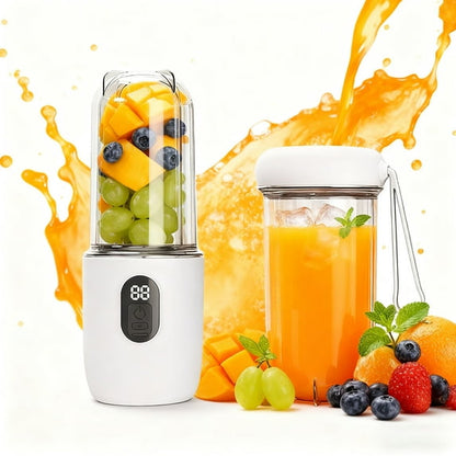 ORFELD Portable Blender with 16 Durable Stainless Steel Blades,17 Oz(500ml) Cordless Small Smoothie & Shake Maker,Use on a full charge 6~8 times,White