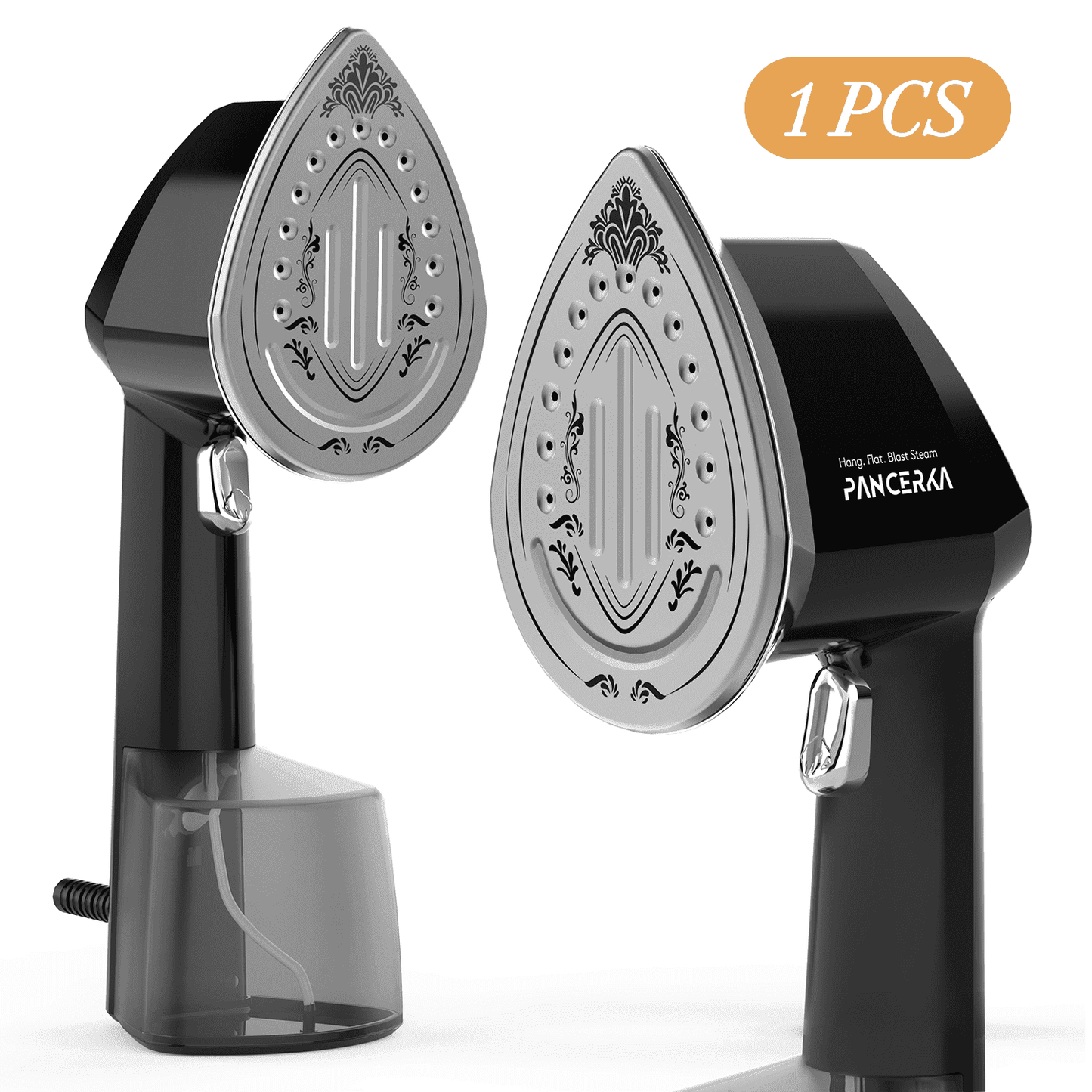 PANCERKA Steamer for Clothes, 1500W Handheld Steam Garment, 150℃ Constant Heat for Smooth Ironing, Black