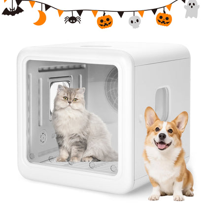 Osoeri 70L Pet Dryer Box, 10 Air Outlets, 360° Automatic Cat Dryer Box, Intelligent Temperature Control & 4 Modes