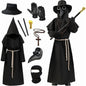 Plague Doctor Costume for Kids, 9 in 1 Halloween Costumes with Mask for Dress-Up Party for 5-7 Yeas