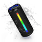 Portable Bluetooth Speaker IPX7 Waterproof,30W Stereo Sound with Multi RGB LED Lights,Bluetooth 5.3, 20H Playtime,TWS Surround Pairing for Home/Outdoor/Party/Beach/Travel/Gifts(Black)