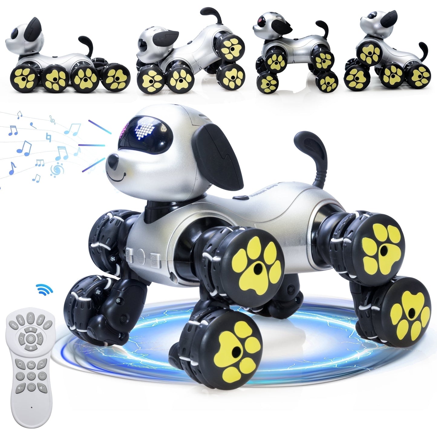 SaveJoy Robot Dog, Remote Control Smart Dogs with Infrared Gesture, Toy Puppy RC Pets Electric Toys for Boys Girls Toddlers Age 3+