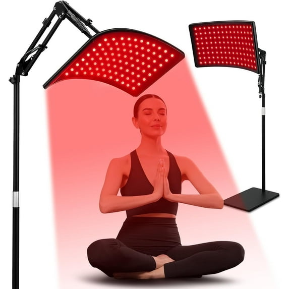 Red Light Lamp for Face and Body with Stand – 120 LEDs, 660nm Red & 850nm Near Infrared Light Device for Skin Appearance, Comfort & Daily Care
