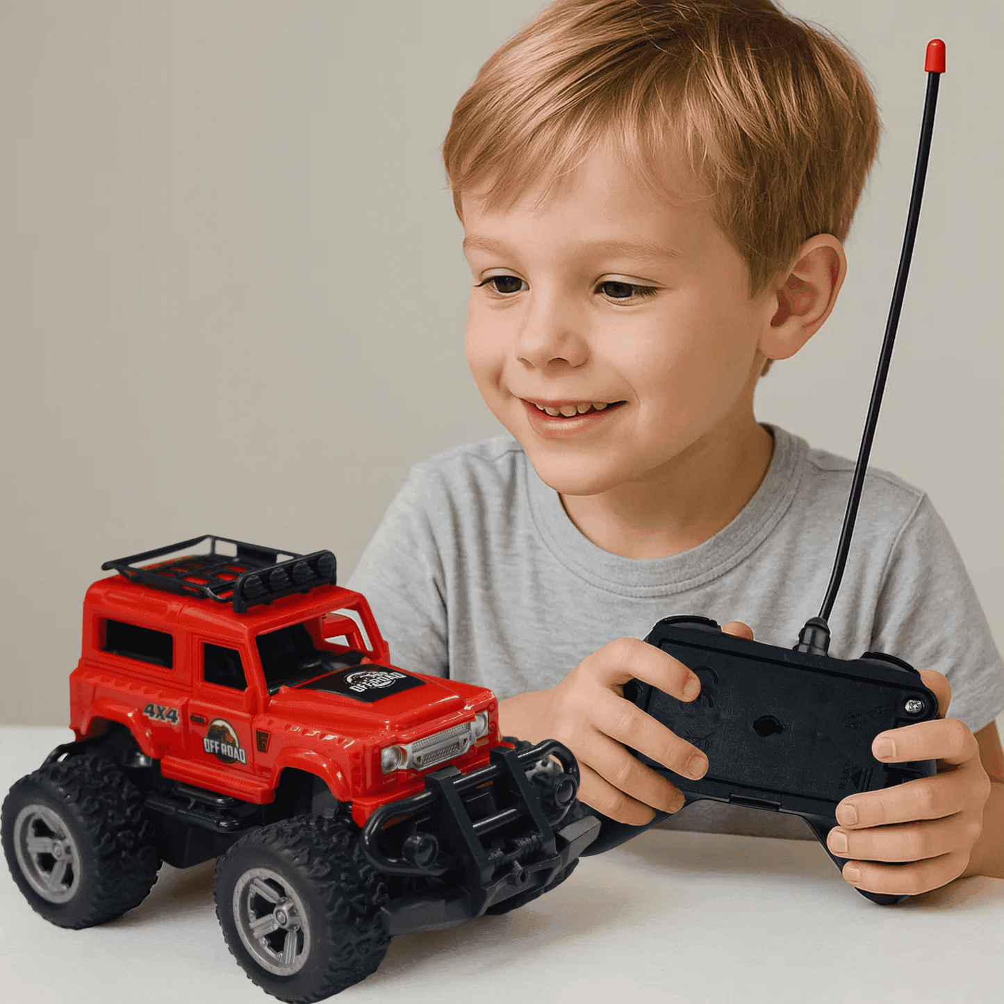Remote Control Car, Mini RC Truck Toys with Rechargeable Batteries, 1:43 Scale Rc Car Toys for Kids 6+, Red
