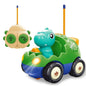 FRESHE RC Car, Cartoon Dinosaur Remote Control Car, Cars Toys with LED Lights & Music, Toddler Toys for Ages 2-4,（Blue）