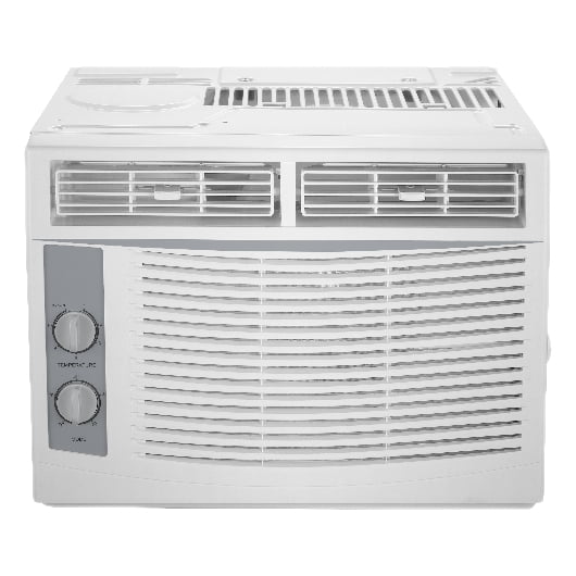SIMZLIFE 12,000 BTU Window Room Air Conditioner with Supplemental Heat up to 450 sq ft, White