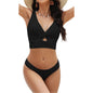 SOMER Women's Swimsuit 2 Piece Bikini Set Bathing Suits Knot Twist Adjustable Tank Swimwear