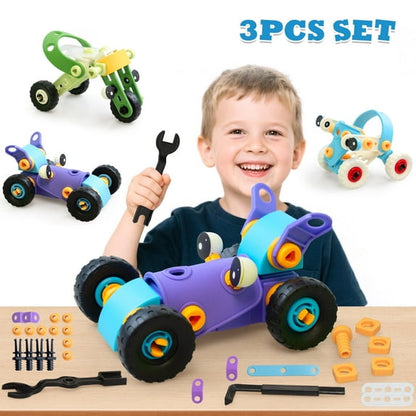 SaveJoy 3Pcs Engineering Vehicle Toys, STEM Building Construction Kits for Kids Ages 3-8, Learning Educational Model Set, Best Gift for Boys & Girls