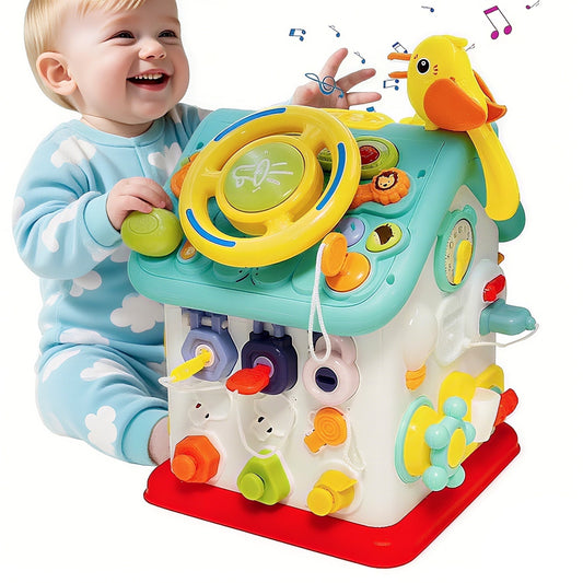 SaveJoy Baby Activity Toy with Music,6 in 1 Learning Toys for Toddlers,Educational Gift for Kids Infants Busy House 6-12 Months