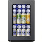 Simzlife 6 Bottles and 24 Cans Mini Beverage Refrigerator & Portable Wine Cooler Refrigerator with Glass Door, Mini Countertop Wine Fridge for Home/Office/Bar,Black
