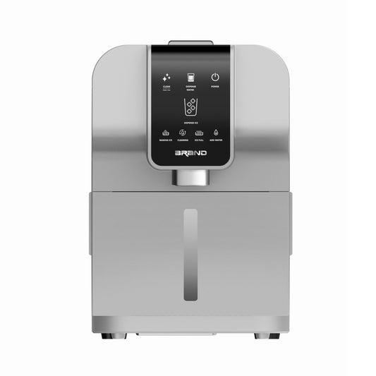 Simzlife Countertop Ice Maker with Auto-Dispense & Water Dispenser, Self-Cleaning, for Home/Office, Silver