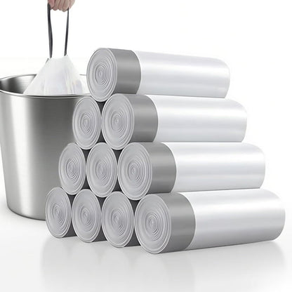 Small Trash Bags 4 Gallon, 200 Count Drawstring Unscented Garbage Bags for Kitchen Bathroom Bedroom Office Waste Can