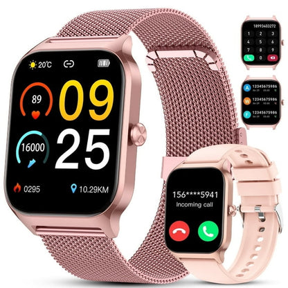 Smart Watch Fits for Android and IPhone, 1.91 inch Fitness Tracker, Men Women's Smartwatch with Answer/Make Calls/115+ Sports Modes/Message Reminder, IP68 Waterproof, for Gift Rose
