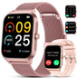 Smart Watch Fits for Android and IPhone, 1.91 inch Fitness Tracker, Men Women's Smartwatch with Answer/Make Calls/115+ Sports Modes/Message Reminder, IP68 Waterproof, for Gift Rose