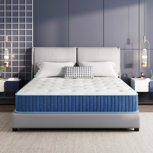 Arctus 10" Hybrid Queen Mattress for Pressure Relief and Individual Pocket Spring Mattress with Motion Isolation