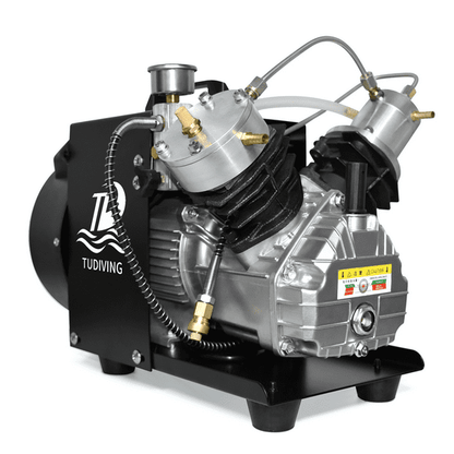 TUDIVING PCP Air Compressor 4500Psi/300Bar Double Cylinder High Pressure Air Pump 40L/min 110V