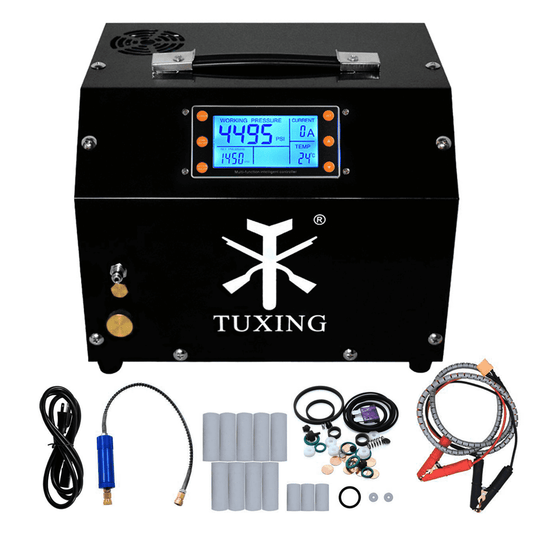 TUDIVING PCP Air Compressor LCD Display 4500Psi Built-in Converter Auto-Stop Portable Air Pump 110V