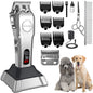 VANECL Professional Dog Grooming kit,Cordless Dog Clippers for Grooming Thick Coats,Pet Hair Trimmer for Dogs Cats,All Metal Design with two Metal Blade