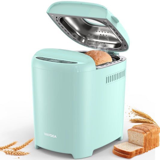 VAVSEA Bread Maker, 2LB Automatic Bread Machine with Gluten-Free, Dough, Cake Setting, Nonstick Ceramic Pan for Homemade Bread, Green