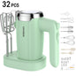VAVSEA Electric Hand Mixer with 32 Attachments, Includes 2 Whisk, 2 Dough Hooks, 2 Beater, Cake Decorating, 500W Handheld Mixer for kitchen, Baking, Blending, Green