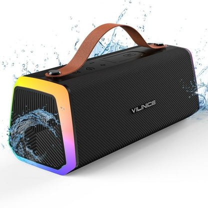 VILINICE Portable Bluetooth Speaker, IPX6 Waterproof Outdoor Speaker with RGB Lights, TWS Pairing, Bluetooth 5.3/AUX/TF/USB, 20W Stereo Sound, Wireless Speaker for Home, Outdoor and Travel