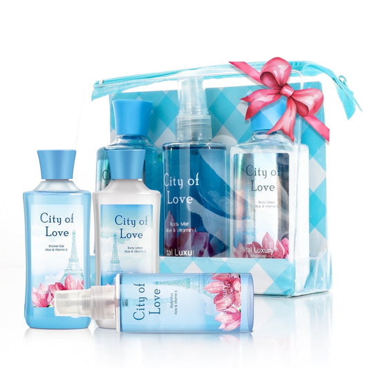 Vital Luxury Bath & Body Care Travel Set,Relax Scent for Unisex,with Body Lotion,Body Mist and Shower Gel