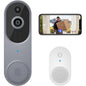 Wireless Doorbell Camera with Chime, Video Doorbell Security Camera with Batteries for Home
