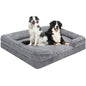 XXL Orthopedic Dog Bed for Extra Large Dogs - Waterproof Memory Foam, Egg Crate Support, Non-Slip Bottom & Removable Washable Cover, 53" x 42" x 8"
