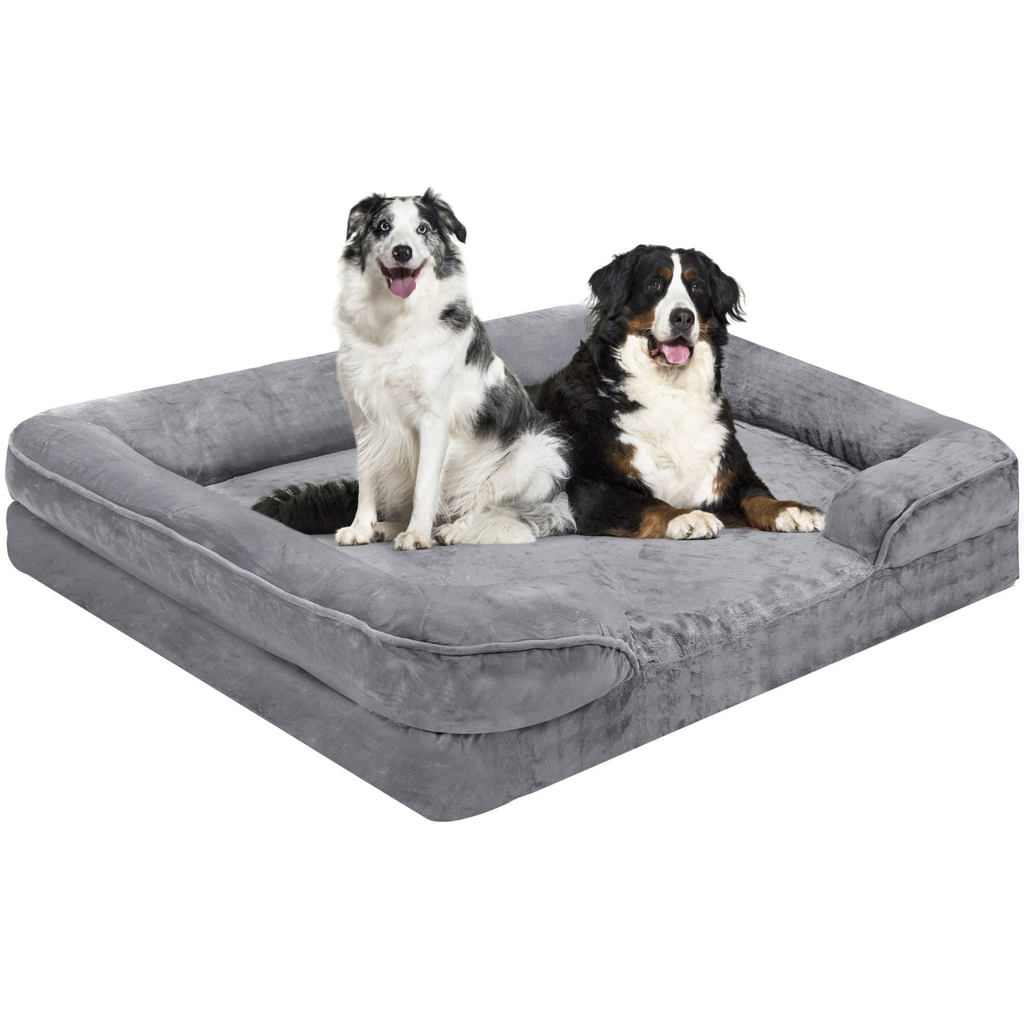 XXL Orthopedic Dog Bed for Extra Large Dogs - Waterproof Memory Foam, Egg Crate Support, Non-Slip Bottom & Removable Washable Cover, 53" x 42" x 8"