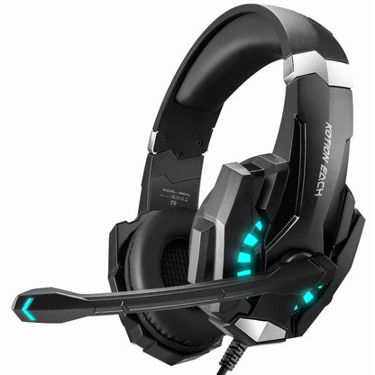 YUOY Gaming Headset for PC, PS4, PS5, Xbox & Switch – 7.1 Surround Sound, Noise Cancelling Mic, RGB Lights, Over-Ear Comfort
