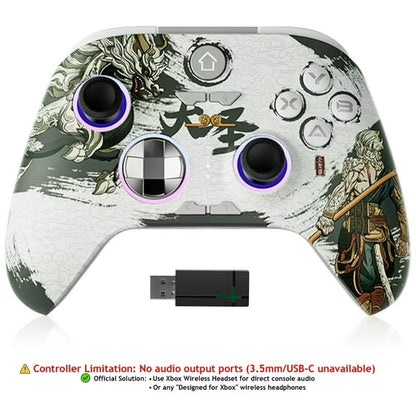 YUOY Wireless Controller for Xbox One X/S & Series X/S, with RGB Light, Programmable, Turbo, Motion Sensor, Dual Vibration - Wukong