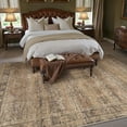 BERTHMEER 8'x10' Area Rugs for Living Room Bedroom Office Dining Room Farmhouse Large Brown Rugs Vintage Oriental Traditional Distressed Non Slip Washable Rugs Carpets