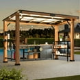 Modern Shade Woodberry 6'x12' Cedar Framed Hard Top Gazebo
